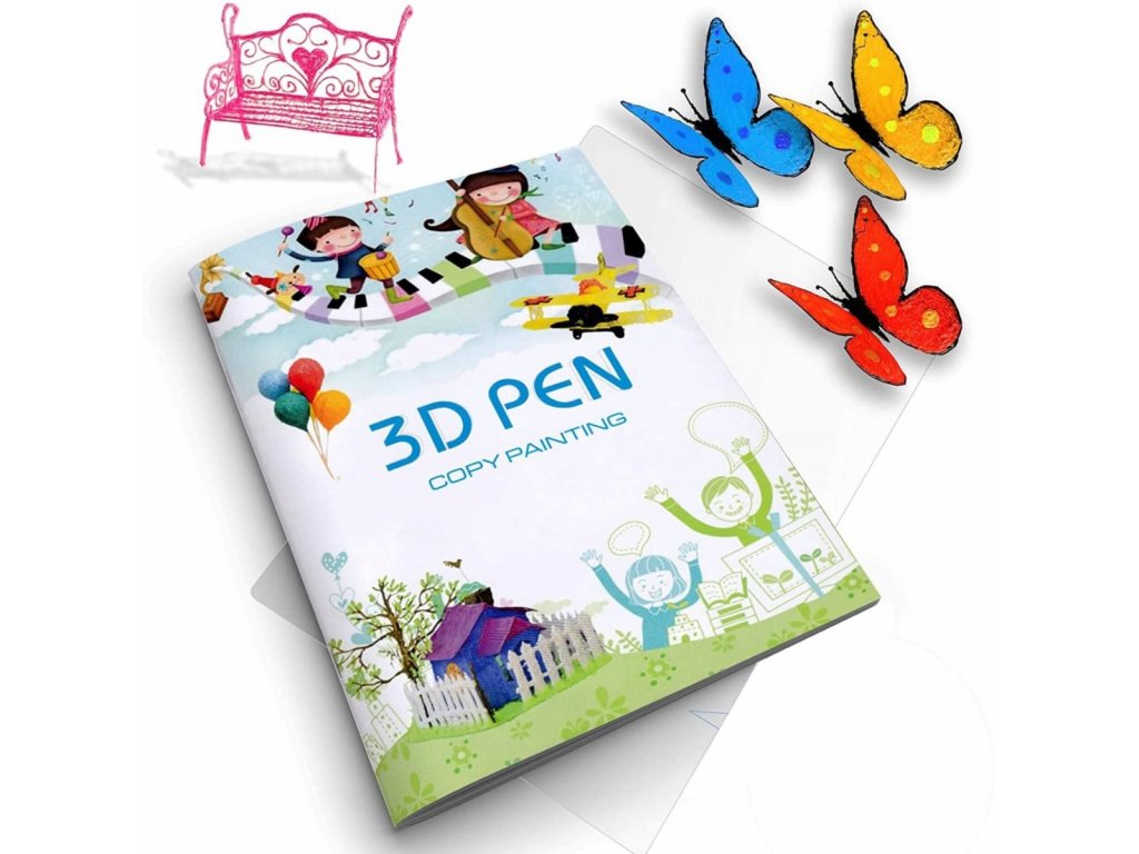 Kniha se šablonami pro 3D pero
