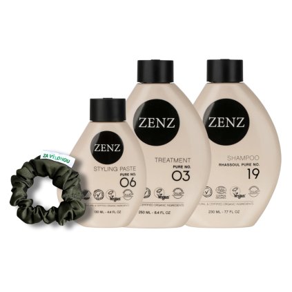 Zenz balíček No.06 + No.03 + No.19 (Regenerace, síla a přirozený styling pro poškozené vlasy)