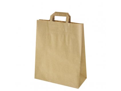 Papierové tašky 32+16x39 cm hnedé, 250 ks