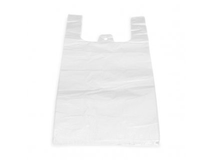 Tašky 10 kg biela 30+18 x 55 cm, 100 ks