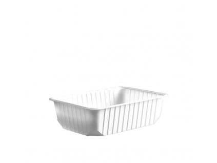 Vanička hranatá biela 750 ml PP, 50 ks