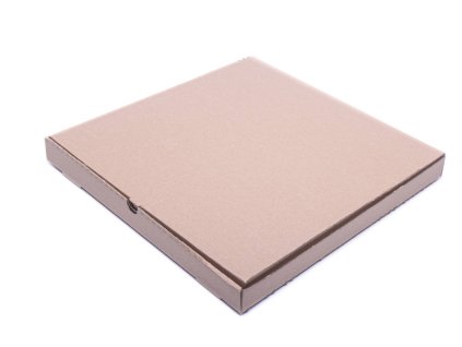 pizza krabice hneda 40x40x4 cm bez ventilacnich otvoru