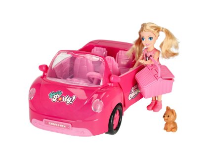 Auto pro panenky kabriolet - růžové