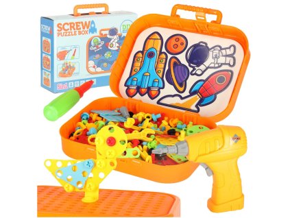 Building blocks in a suitcase screwdriver space 167436