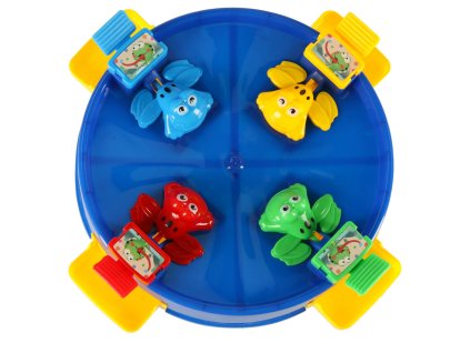 Skákací hladové žáby - dovednostní rodinná hra pro 4 hráče