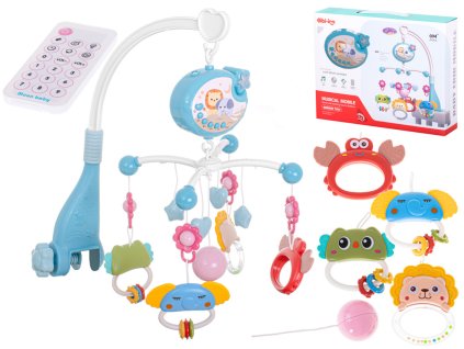 Kolotoč Lullaby Star Design modrý + dálkové ovládání