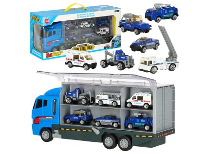 Transporter truck TIR launcher metal cars police 166594