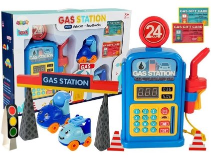 Čerpací stanice pro auta se světly a zvukem