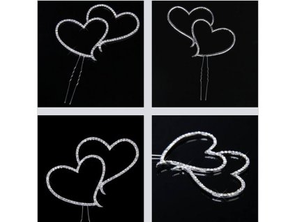 Dvojité srdce s kamínky 1