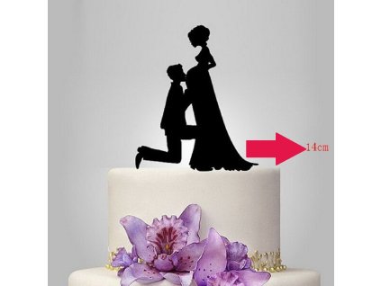 Dortový zápich – Nevěsta s ženichem a rostoucím bříškem