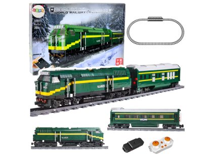 Stavebnice Elektrický RC vláček na dálkové ovládání 2086ks