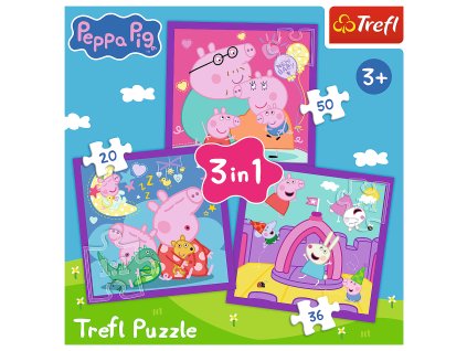 eng pl Puzzle 3 in 1 Peppa Pigs Habits Trefl 34893 28223 5