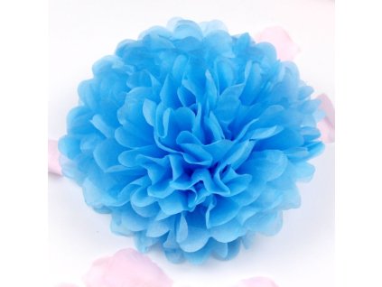 pom pom modrý