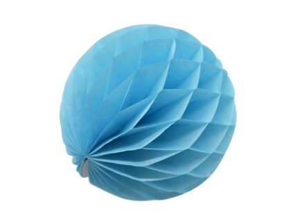 modrá papírová koule