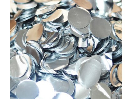 stříbrné konfety kolečka