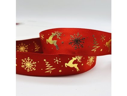 červena vanocni stuha