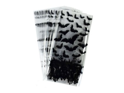 Halloween celofánový sáček s netopýrmama