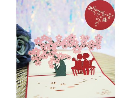 3 D přání ( strom zamilování na laviččce )