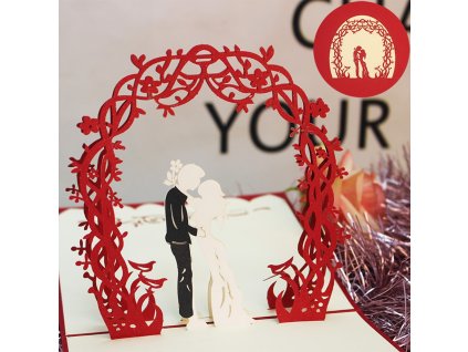 3D přání ( svatba pod obloukem )