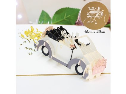 3D přání ( Svatební kupé )