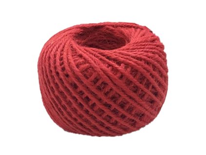 Jutový motouz (červený)