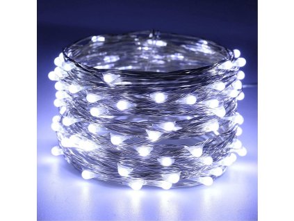 LED světlný Řetěz bílí 10m