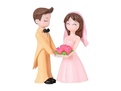 Ženich s nevěstou růžová