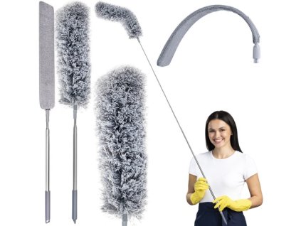 Teleskopická prachovka se dvěma nástavci