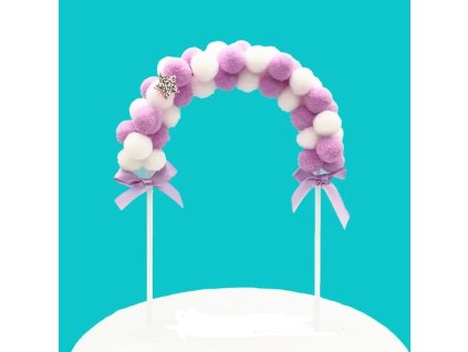 Dortový zapich oblouk z bambulek 1