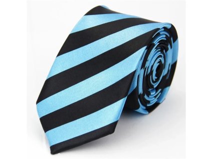 Hedvábná kravata modro černá