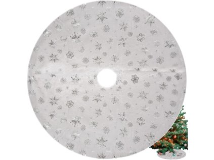 Podložka pod vánoční stromeček 78cm - bílá