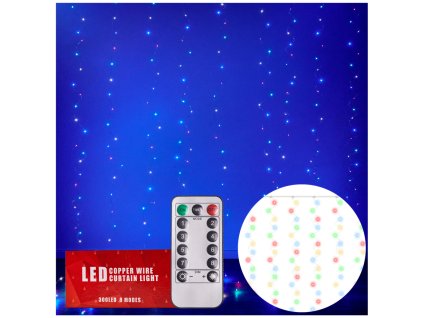 Světelný závěs 3x3m 300LED vícebarevný