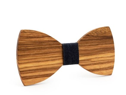 Dřevěný motýlek s černou látkou 3