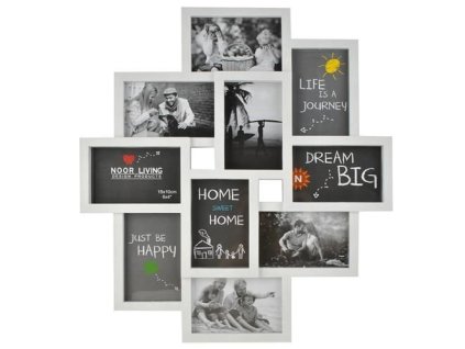 Rám na 10 fotografií - bílý