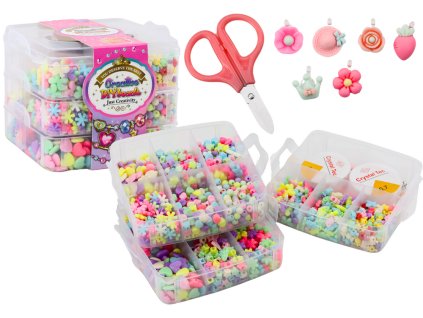 eng pl Set of beads for jewelry pendants in a suitcase DIY strings 1620 pcs 18213 1