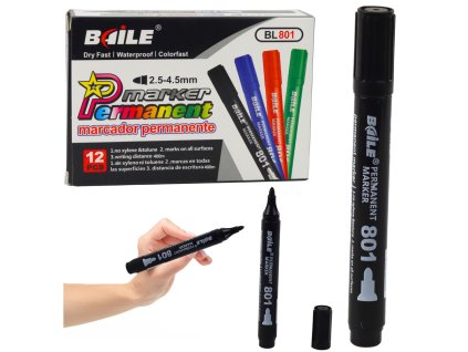 Permanentní voděodolný fix – černý 2.5-4.5 mm, 1ks