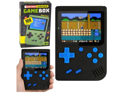Retro kapesní herní konzole – 108 her, černá