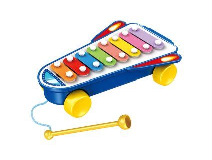 eng pl Childrens Cymbals Rocket on Wheels Spaceship Baton Blue 31174 2