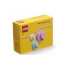 LEGO věšák na zeď (3 ks) - bílá, světle modrá, růžová