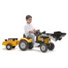 FALK - Šlapací traktor Super Builder s nakladačem a vlečkou
