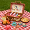 eng pl Picnic Basket Set Braided Food Accessories 33 pcs 28016 5