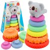 eng pl Sensory Pyramid With Koala Educational Tower Colorful 7 pcs 30588 1