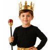 eng pl King Costume Accessories Set Crown Scepter For Kids Gold 30769 2