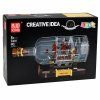 eng pl Ship in a Bottle Construction Blocks Decorative Sailing Ship Brown 885 pcs 31224 6