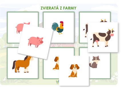 Priraďovacie kartičky Farma