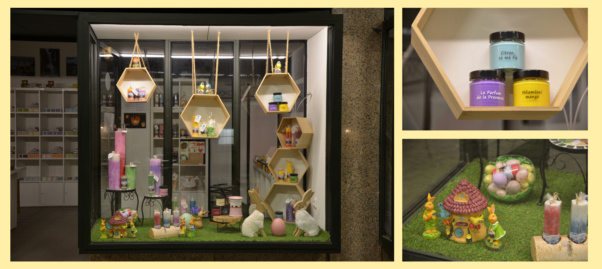 Voňavý svět výloha svíčky