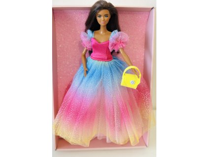 Barbie v duhových šatech
