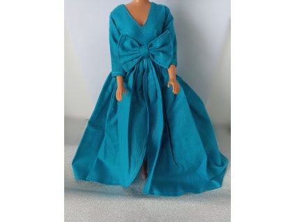 Modré šaty s mašlí