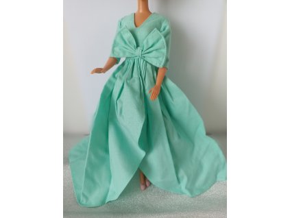 Mintové šaty s mašlí