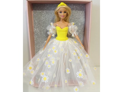 Barbie v plesových šatech - květy